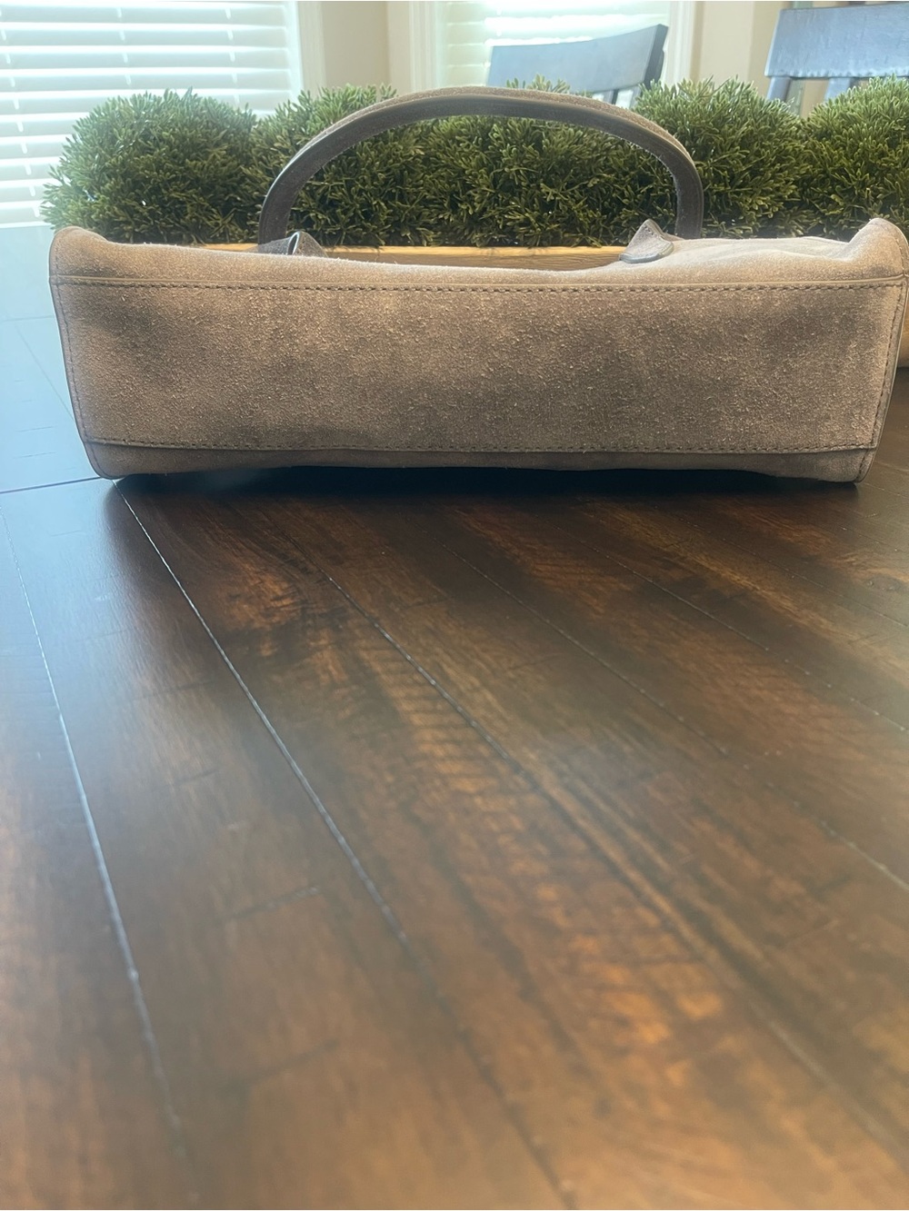 J. Crew Light Gray Suede Shoulder Bag - Picture 6 of 8